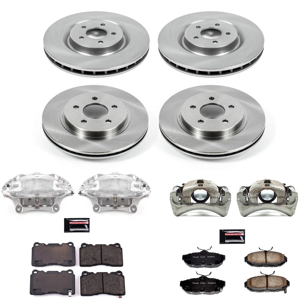 PowerStop KCOE4148 - OE Stock Replacement Brake Pad, Rotor and Caliper Kit