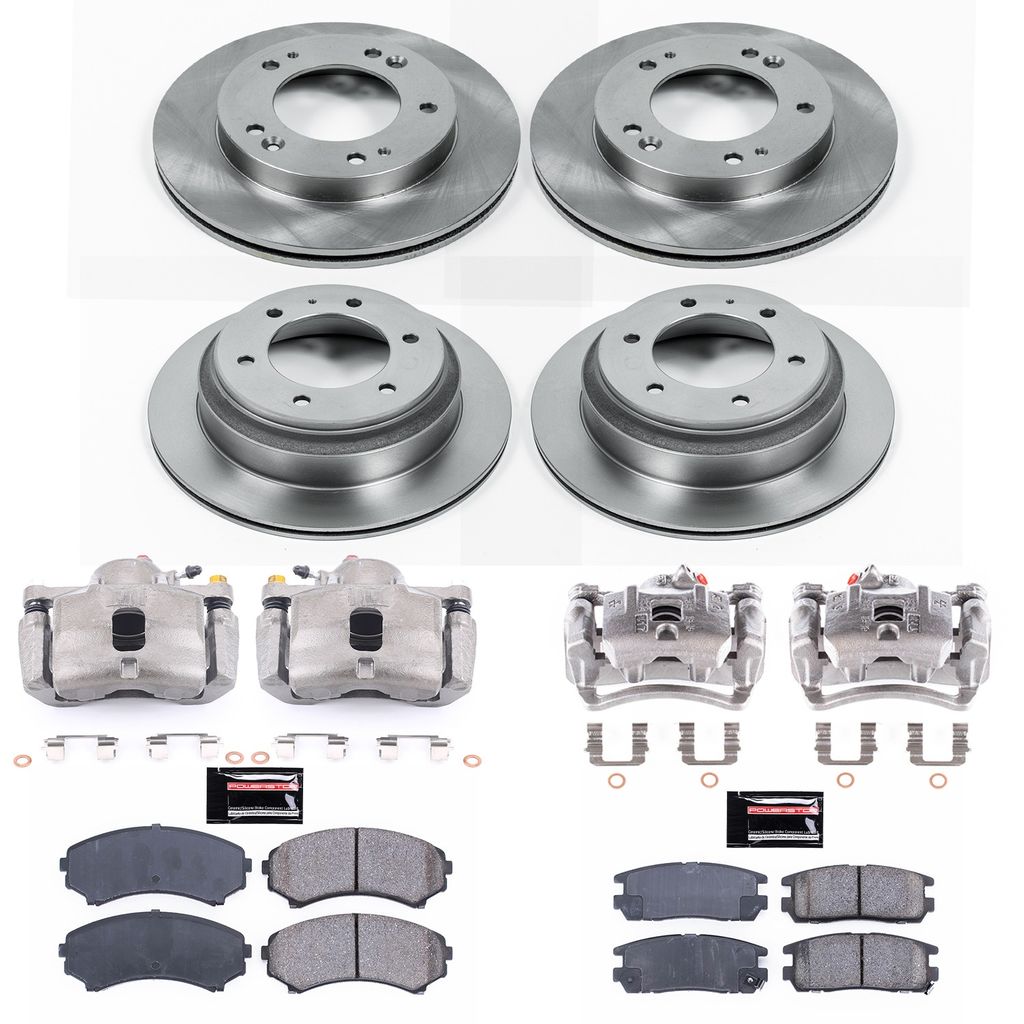 PowerStop KCOE4311 - OE Stock Replacement Brake Pad, Rotor and Caliper Kit