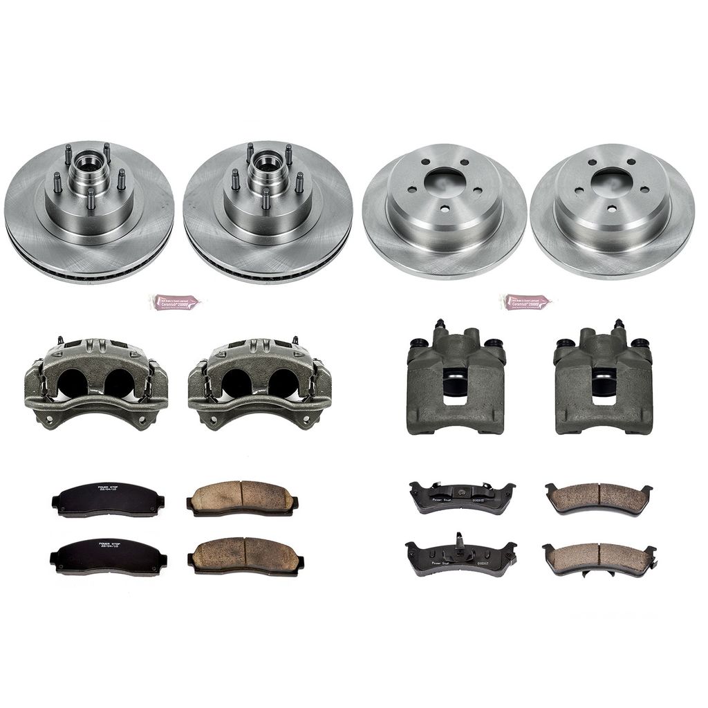 PowerStop KCOE4356 - OE Stock Replacement Brake Pad, Rotor and Caliper Kit