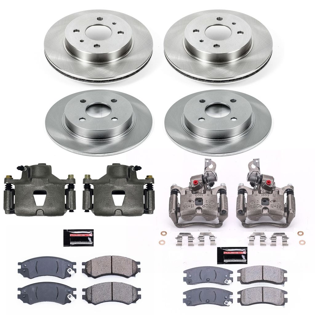PowerStop KCOE4378 - OE Stock Replacement Brake Pad, Rotor and Caliper Kit