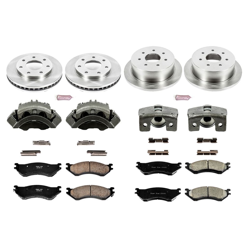 PowerStop KCOE4391 - OE Stock Replacement Brake Pad, Rotor and Caliper Kit