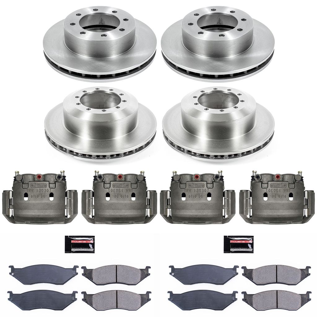 PowerStop KCOE4416 - OE Stock Replacement Brake Pad, Rotor and Caliper Kit