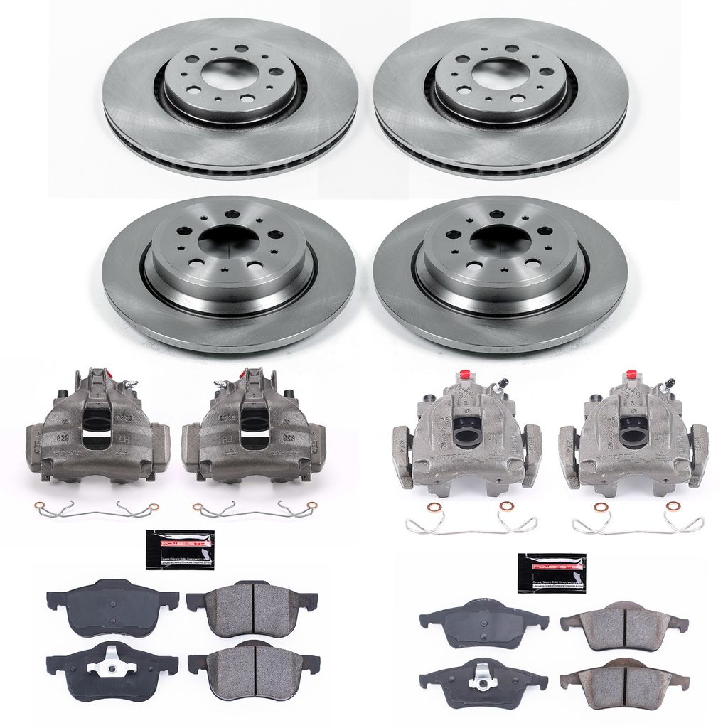 PowerStop KCOE4431 - OE Stock Replacement Brake Pad, Rotor and Caliper Kit