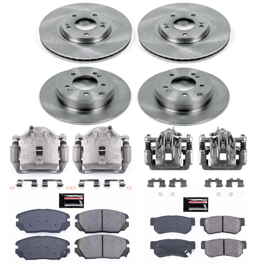 PowerStop KCOE4443A - OE Stock Replacement Brake Pad, Rotor and Caliper Kit
