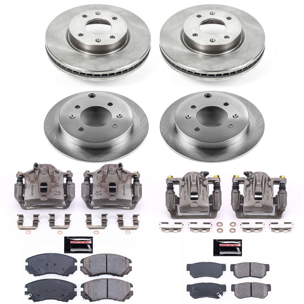 PowerStop KCOE4445A - OE Stock Replacement Brake Pad, Rotor and Caliper Kit