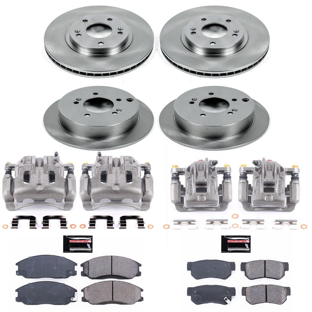 PowerStop KCOE4446 - OE Stock Replacement Brake Pad, Rotor and Caliper Kit