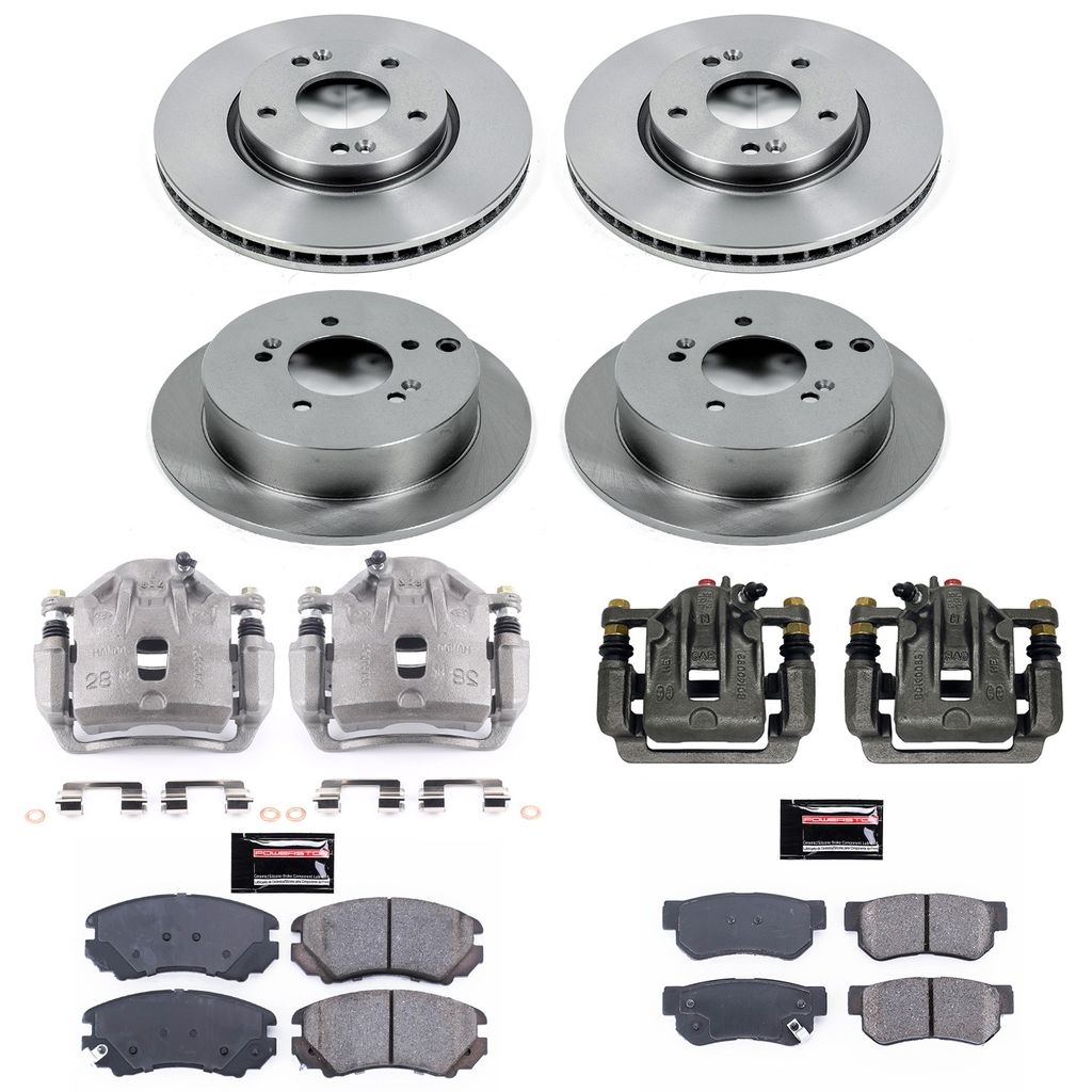 PowerStop KCOE4448 - OE Stock Replacement Brake Pad, Rotor and Caliper Kit
