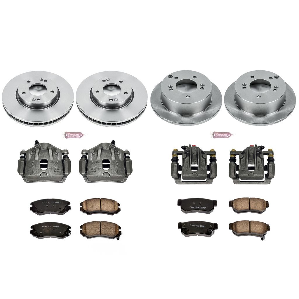 PowerStop KCOE4449B - OE Stock Replacement Brake Pad, Rotor and Caliper Kit