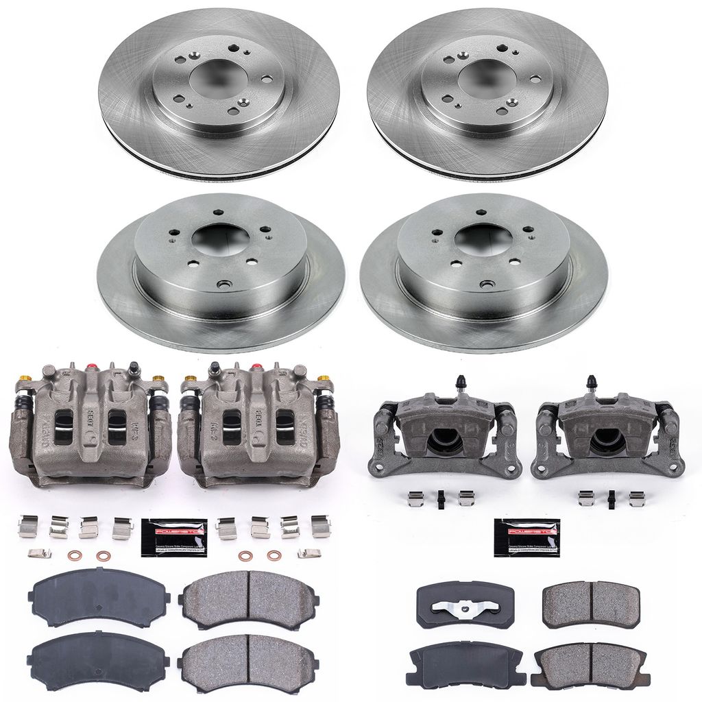 PowerStop KCOE4461 - OE Stock Replacement Brake Pad, Rotor and Caliper Kit