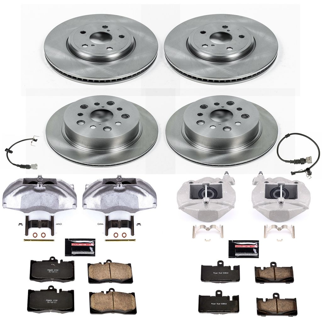 PowerStop KCOE4462 - OE Stock Replacement Brake Pad, Rotor and Caliper Kit