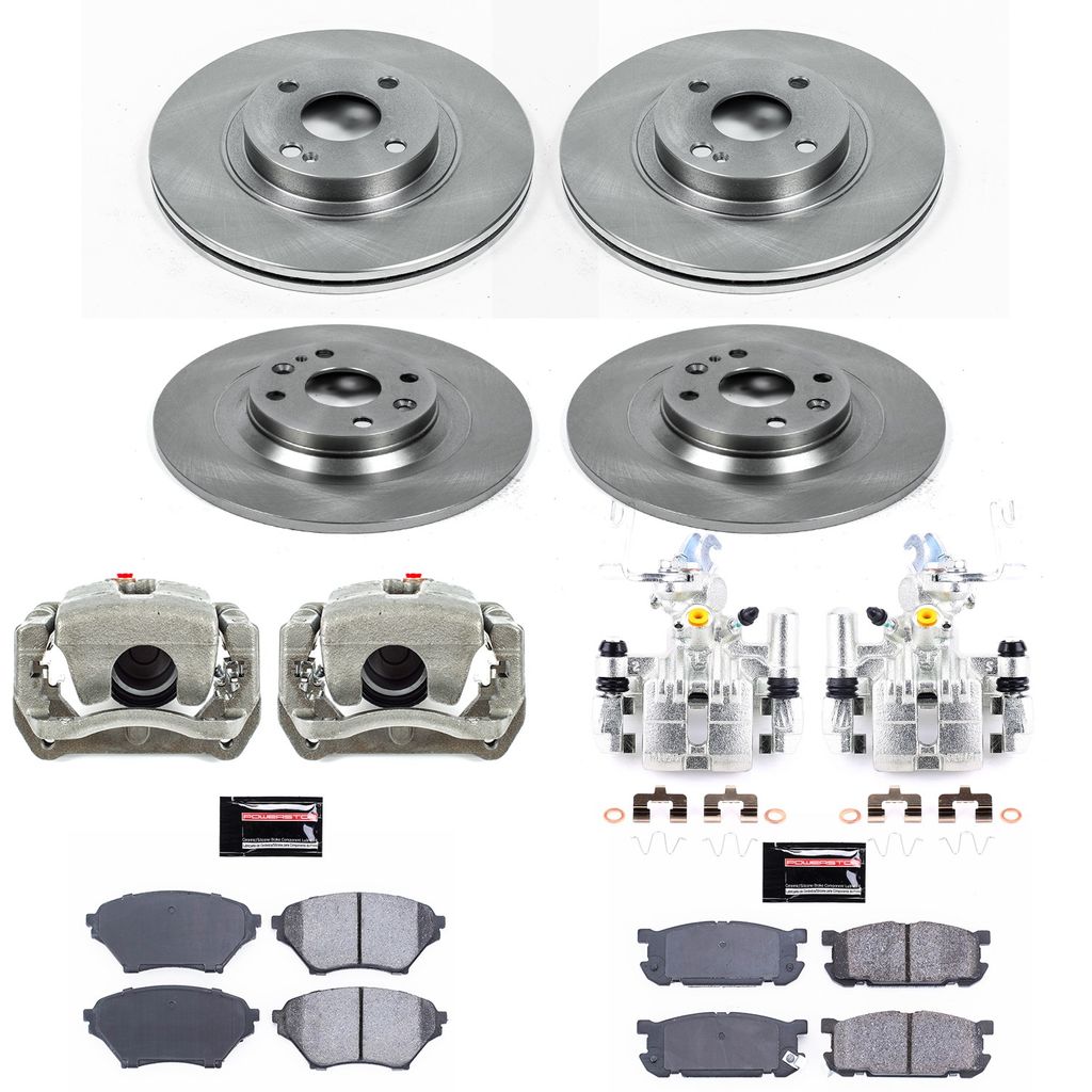 PowerStop KCOE4468 - OE Stock Replacement Brake Pad, Rotor and Caliper Kit