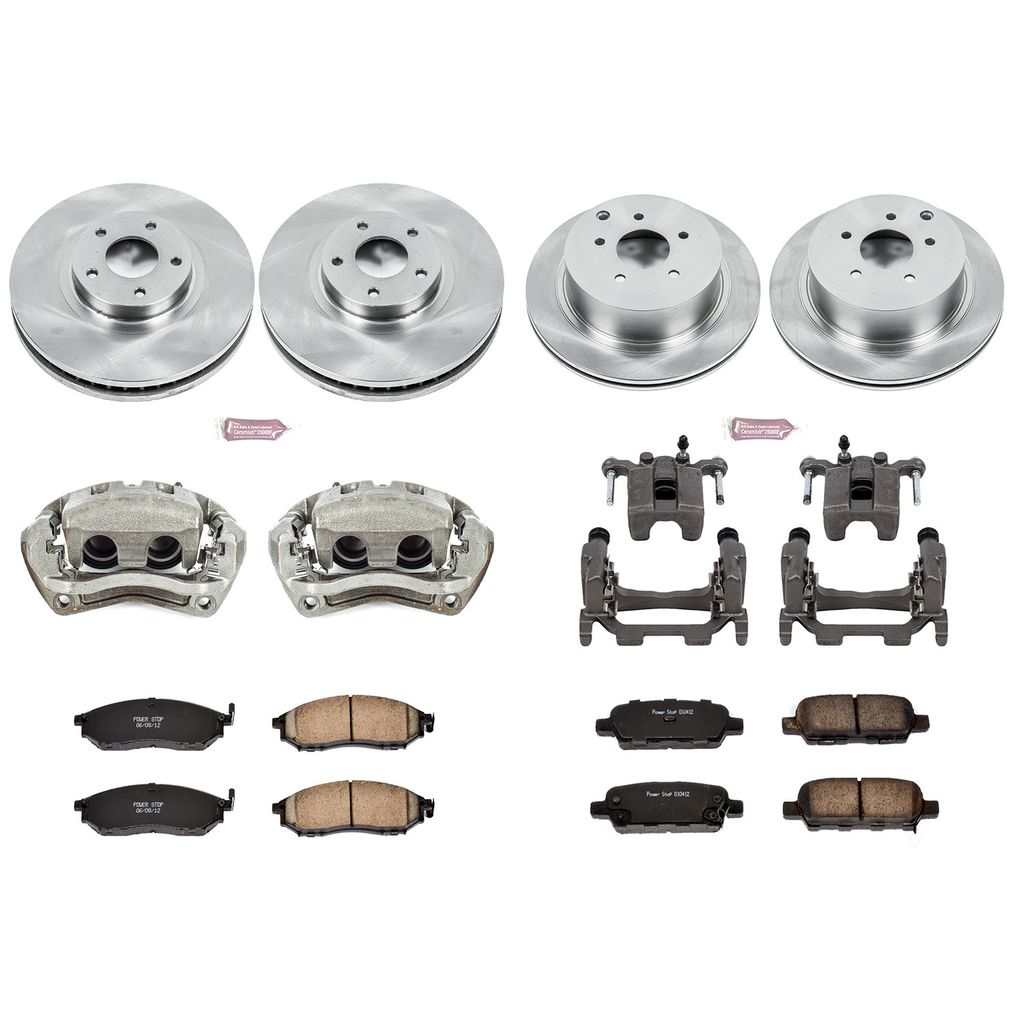 PowerStop KCOE4476 - OE Stock Replacement Brake Pad, Rotor and Caliper Kit