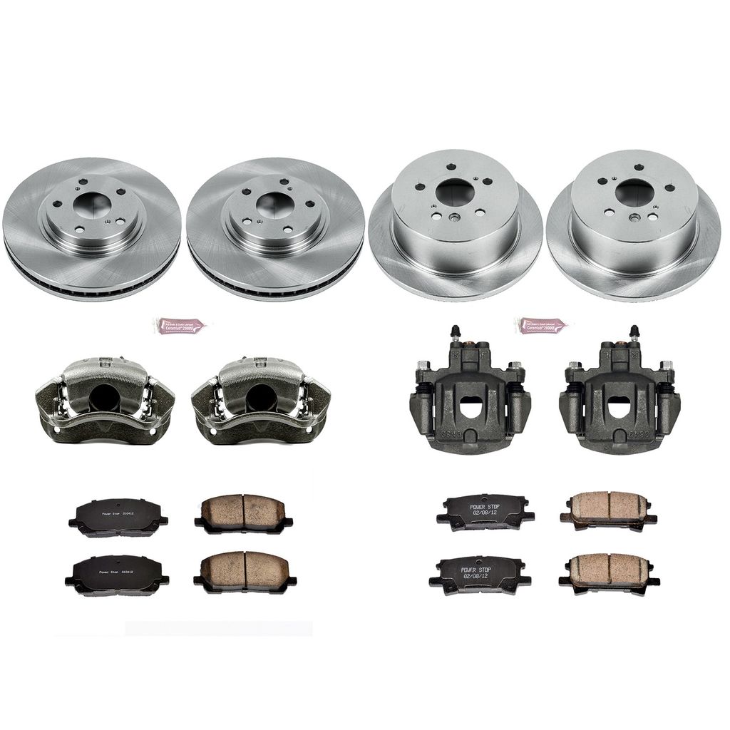 PowerStop KCOE4531 - OE Stock Replacement Brake Pad, Rotor and Caliper Kit