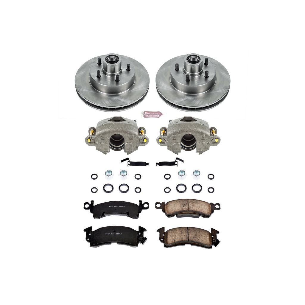 PowerStop KCOE4539 - OE Stock Replacement Brake Pad, Rotor and Caliper Kit