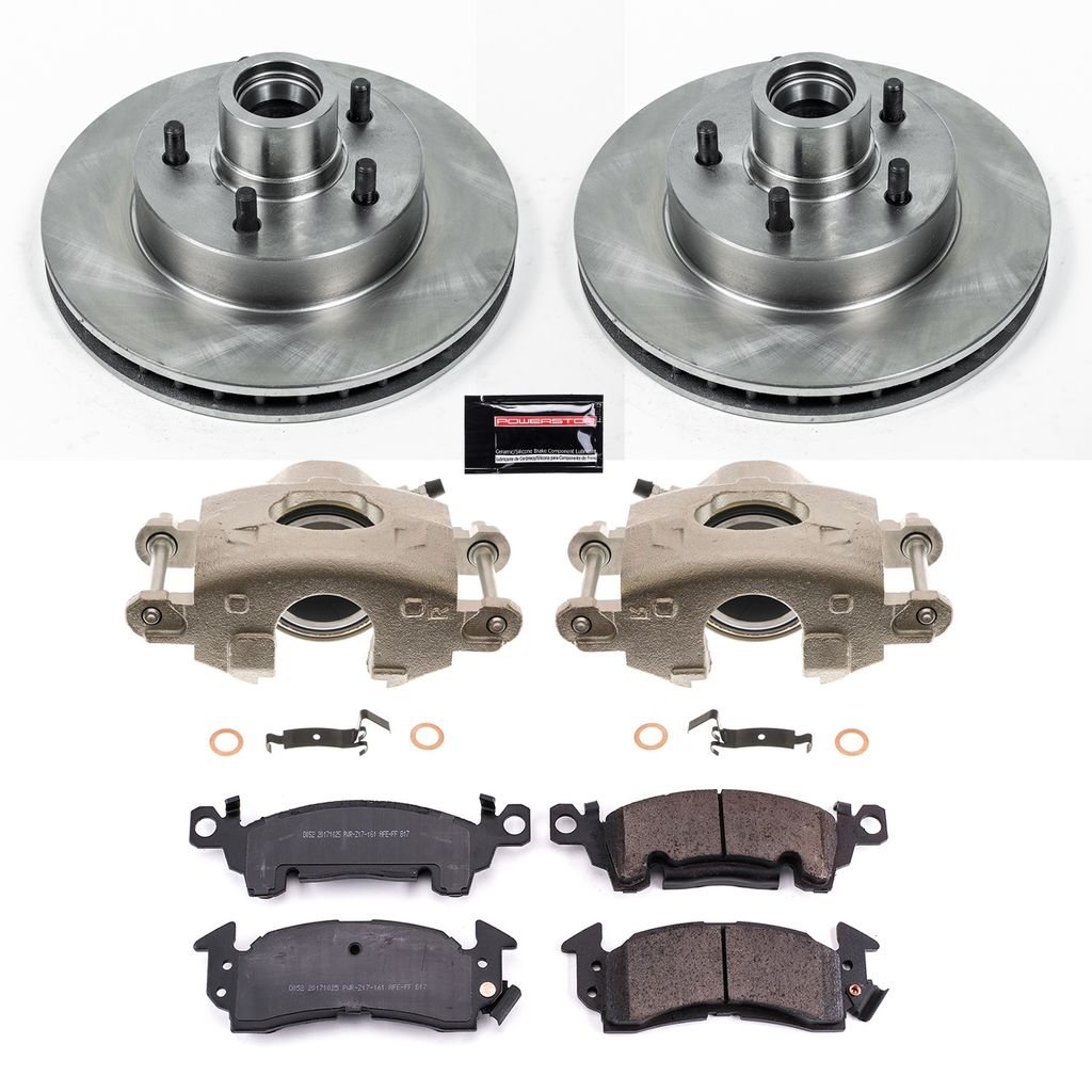 PowerStop KCOE4539B - OE Stock Replacement Brake Pad, Rotor and Caliper Kit
