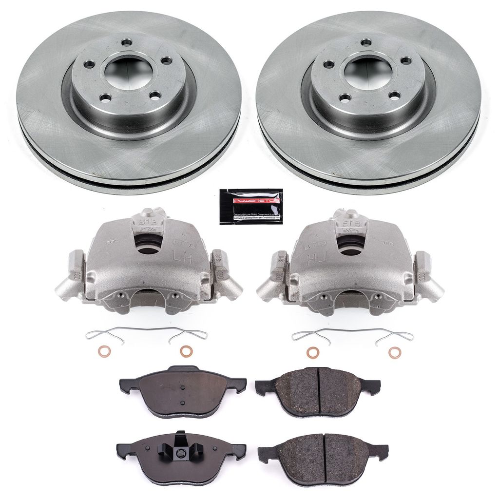 PowerStop KCOE4575B - OE Stock Replacement Brake Pad, Rotor and Caliper Kit