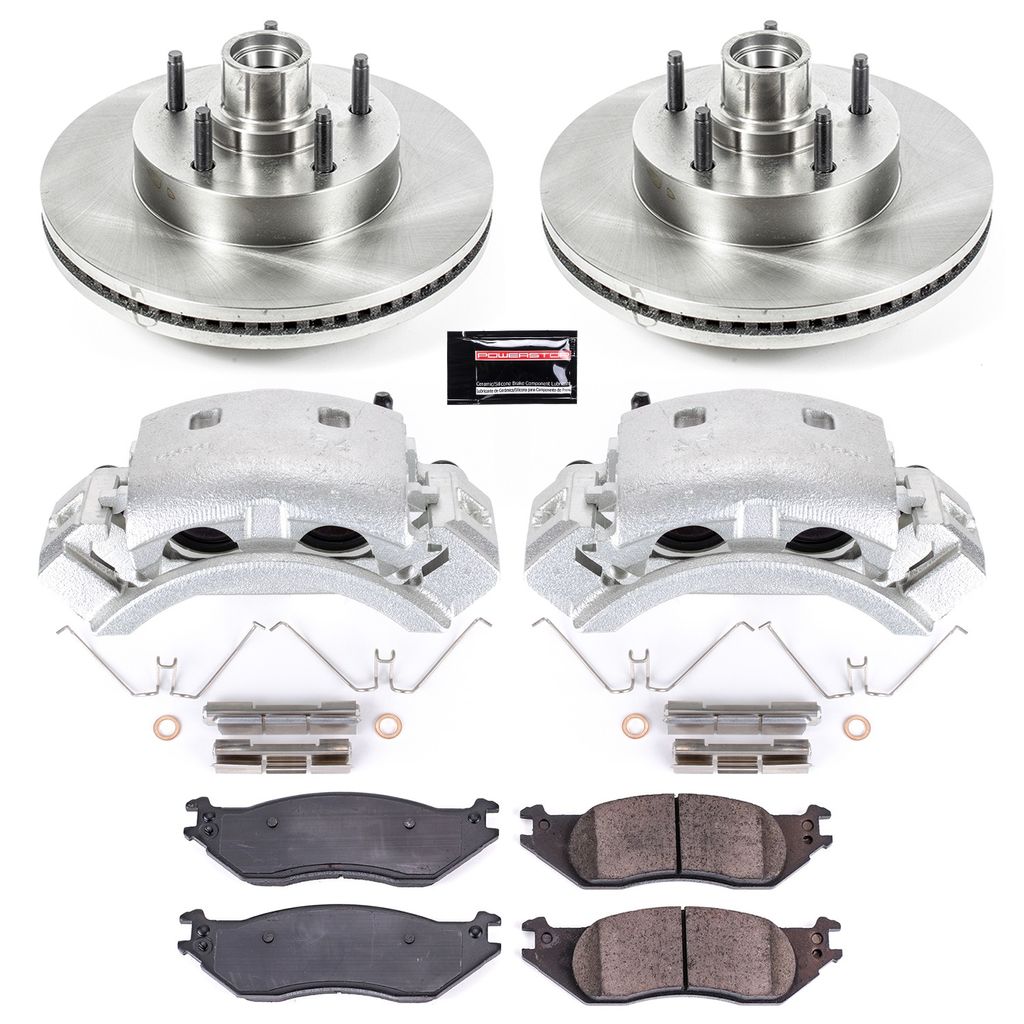 PowerStop KCOE4578 - OE Stock Replacement Brake Pad, Rotor and Caliper Kit