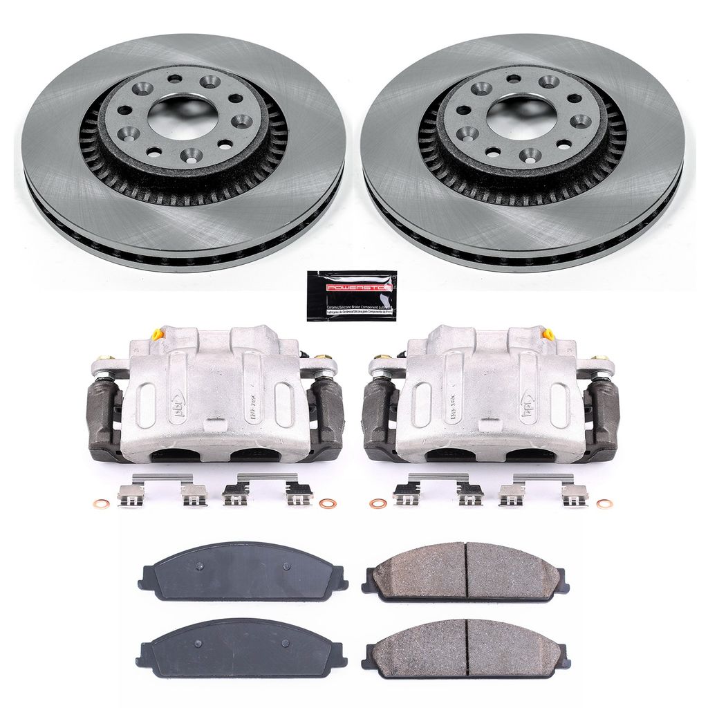 PowerStop KCOE4599A - OE Stock Replacement Brake Pad, Rotor and Caliper Kit