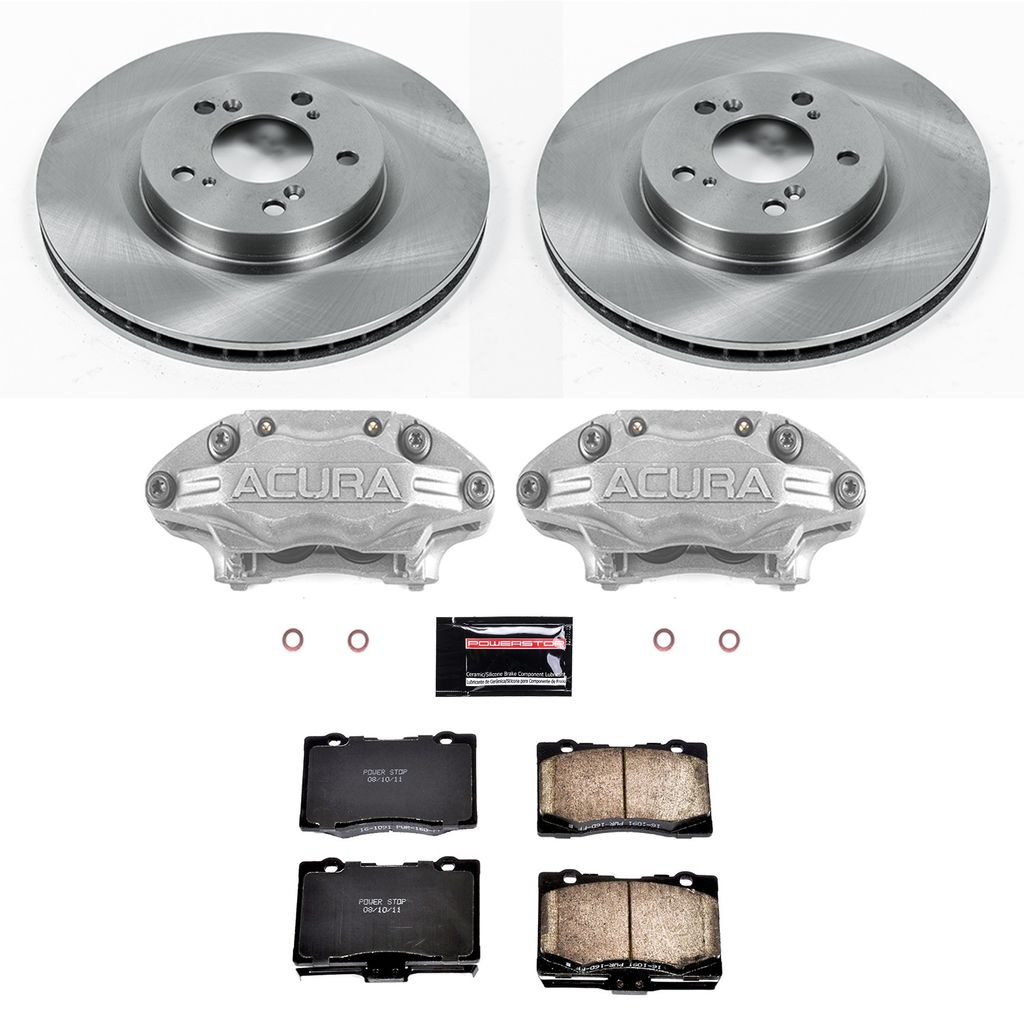 PowerStop KCOE4606 - OE Stock Replacement Brake Pad, Rotor and Caliper Kit