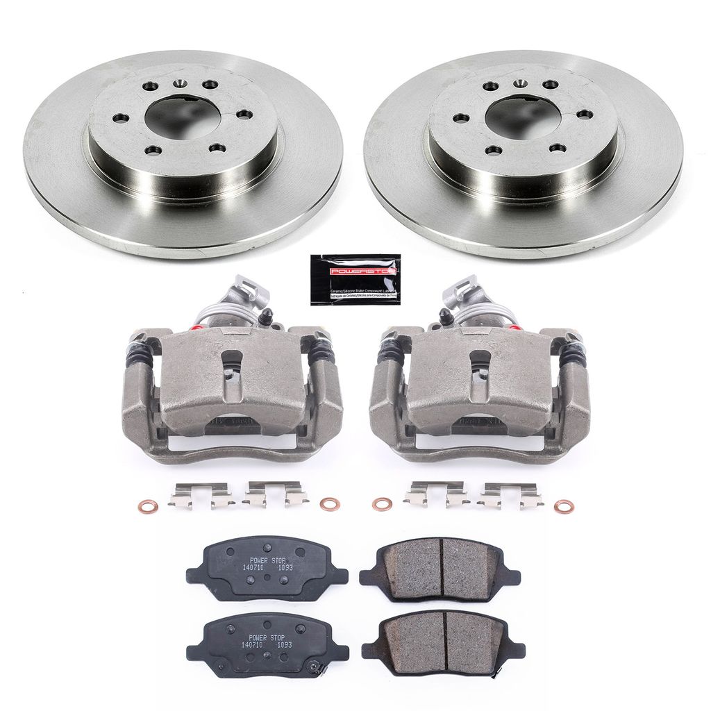 PowerStop KCOE4609 - OE Stock Replacement Brake Pad, Rotor and Caliper Kit