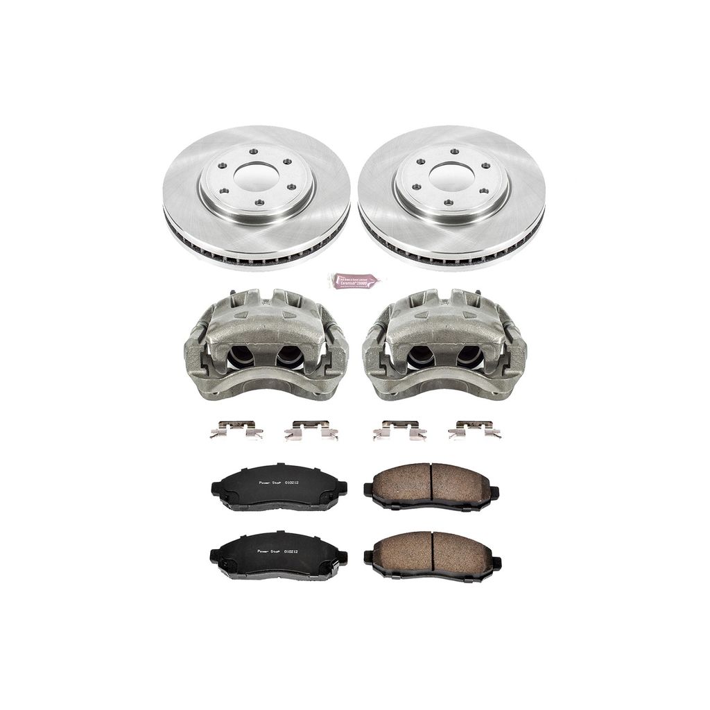 PowerStop KCOE4611 - OE Stock Replacement Brake Pad, Rotor and Caliper Kit
