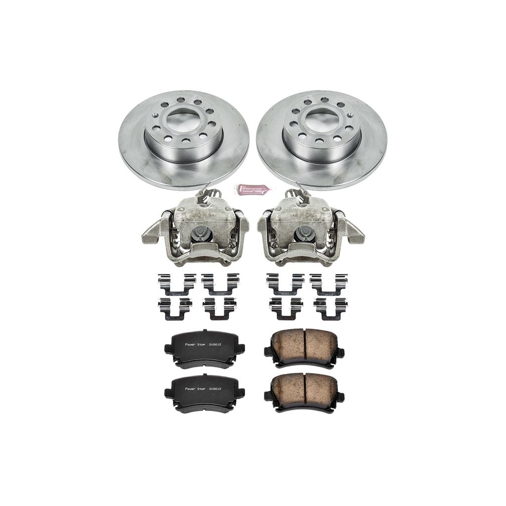 PowerStop KCOE4627A - OE Stock Replacement Brake Pad, Rotor and Caliper Kit