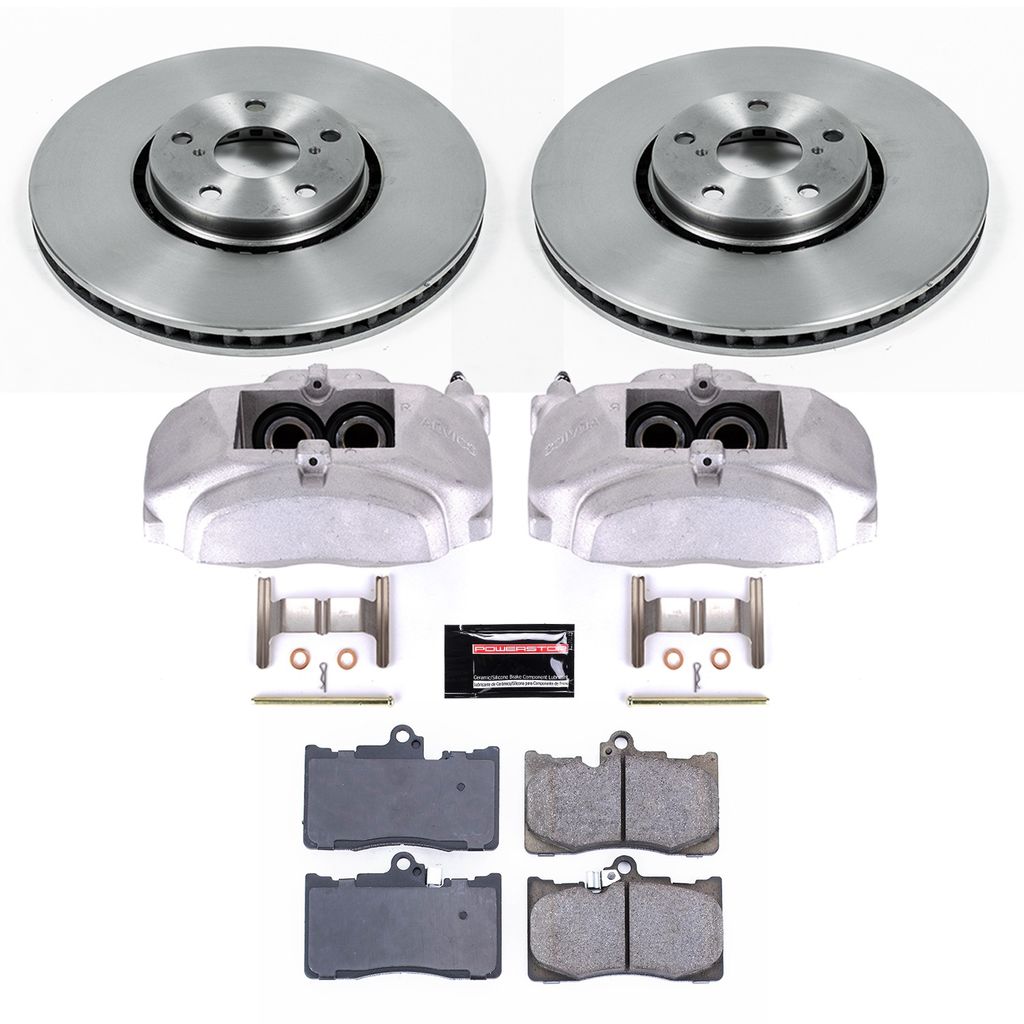 PowerStop KCOE4633 - OE Stock Replacement Brake Pad, Rotor and Caliper Kit