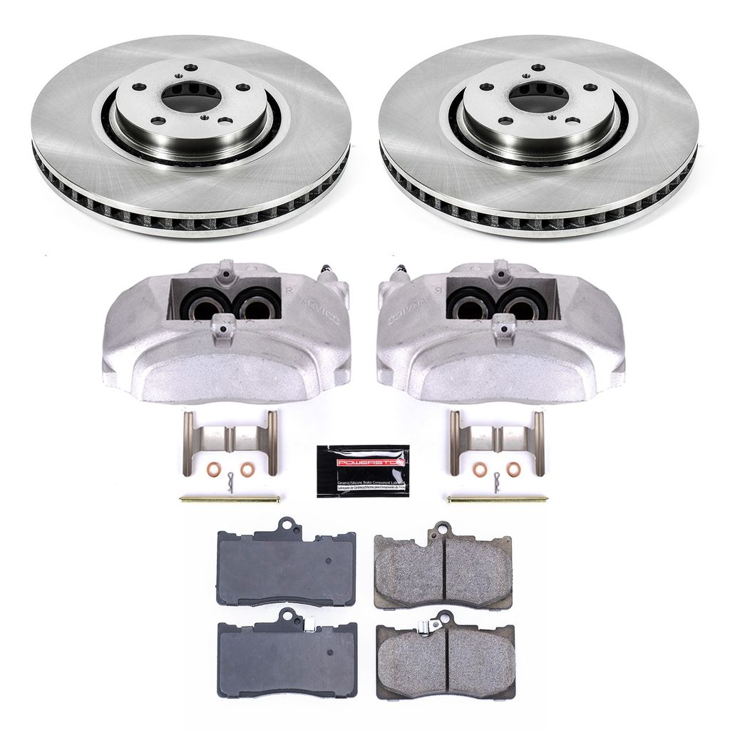 PowerStop KCOE4634 - OE Stock Replacement Brake Pad, Rotor and Caliper Kit