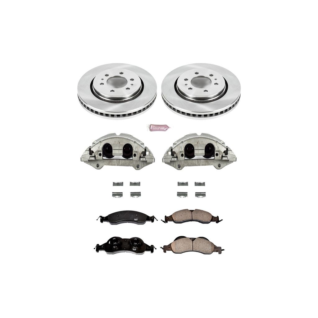 PowerStop KCOE4682 - OE Stock Replacement Brake Pad, Rotor and Caliper Kit