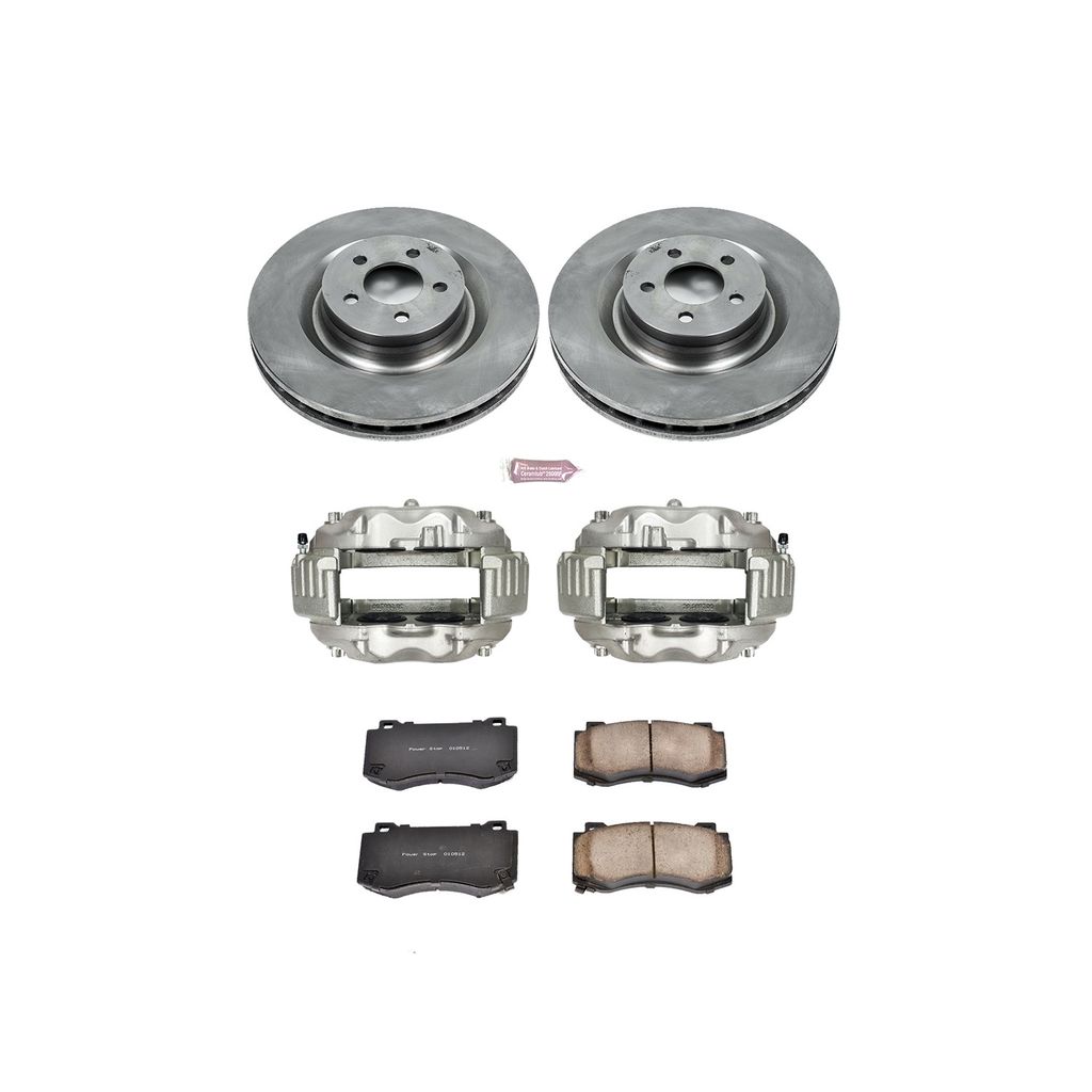 PowerStop KCOE4695 - OE Stock Replacement Brake Pad, Rotor and Caliper Kit