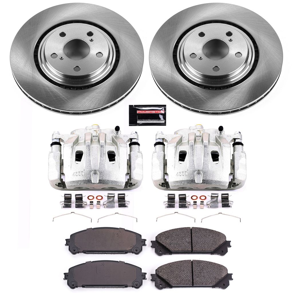 PowerStop KCOE4713 - OE Stock Replacement Brake Pad, Rotor and Caliper Kit