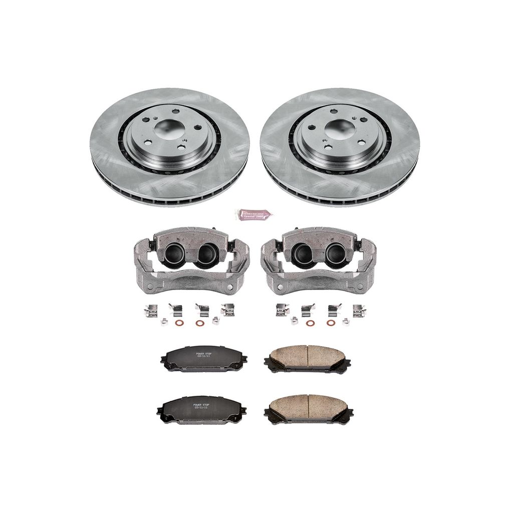 PowerStop KCOE4713A - OE Stock Replacement Brake Pad, Rotor and Caliper Kit