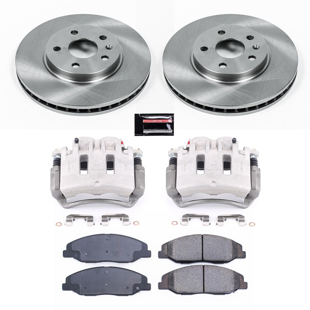 PowerStop KCOE4721 - OE Stock Replacement Brake Pad, Rotor and Caliper Kit
