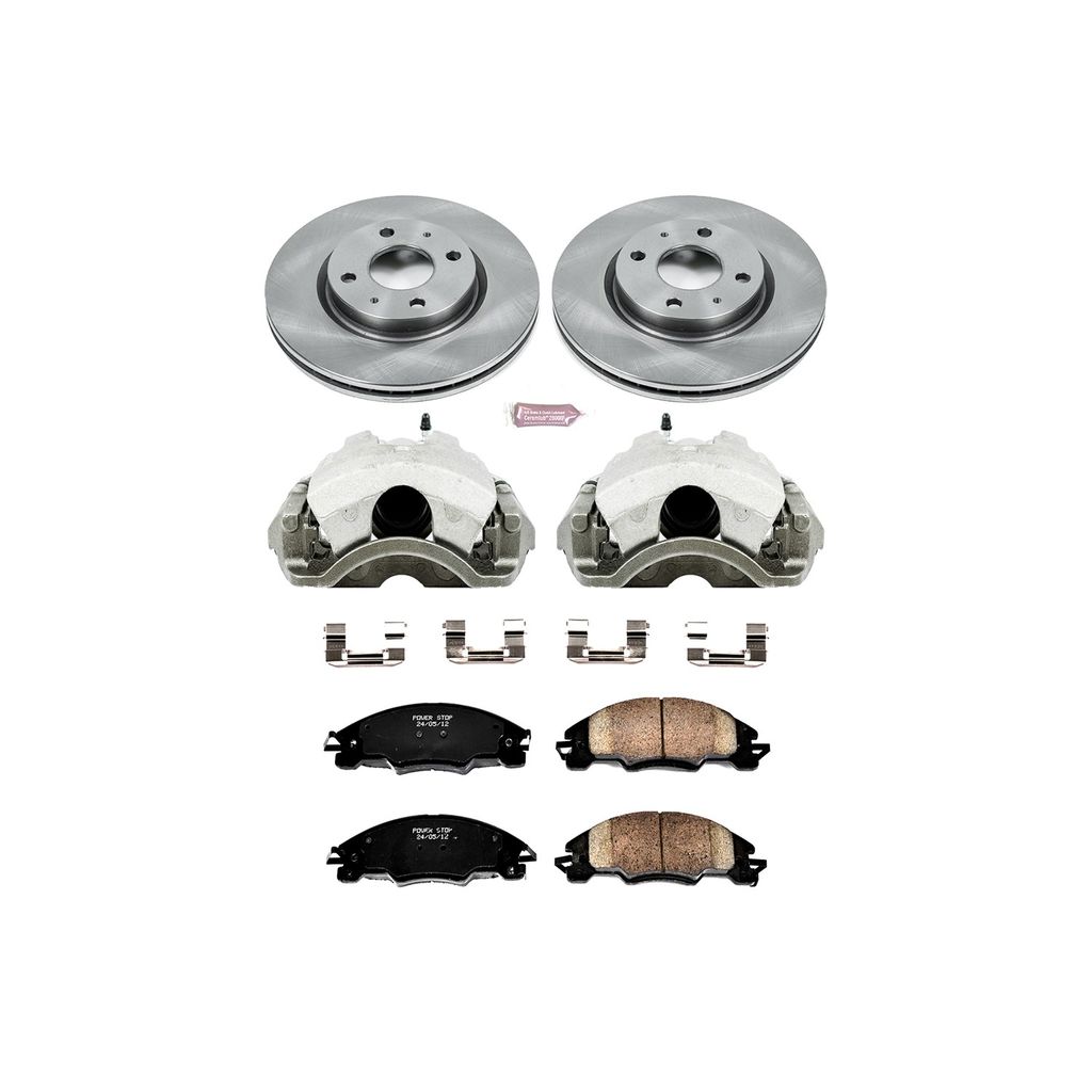 PowerStop KCOE4726 - OE Stock Replacement Brake Pad, Rotor and Caliper Kit
