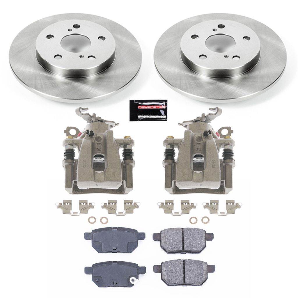 PowerStop KCOE4737 - OE Stock Replacement Brake Pad, Rotor and Caliper Kit