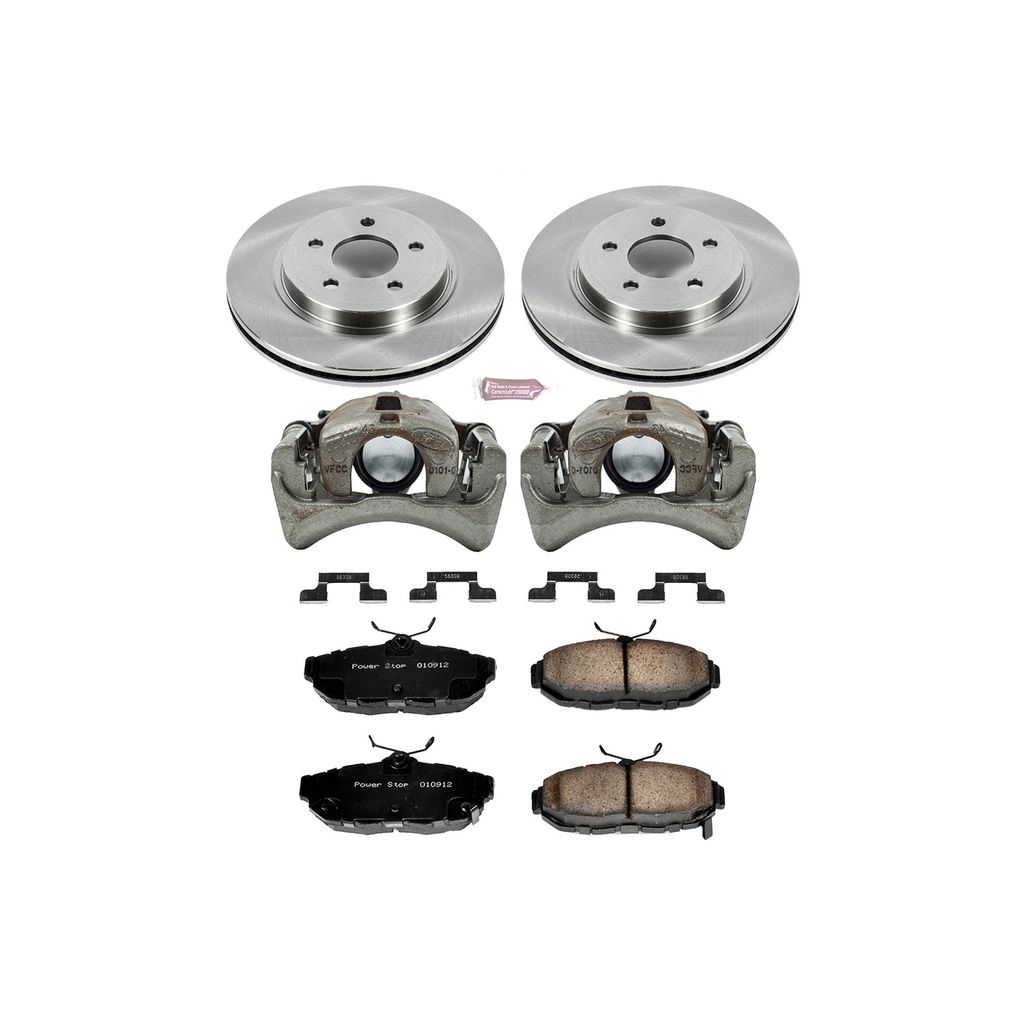 OE Stock Replacement Brake Pad, Rotor and Caliper Kit