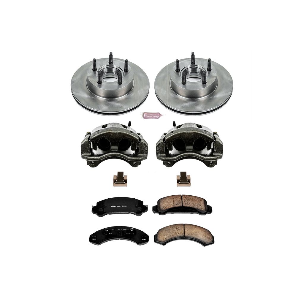 PowerStop KCOE4786 - OE Stock Replacement Brake Pad, Rotor and Caliper Kit