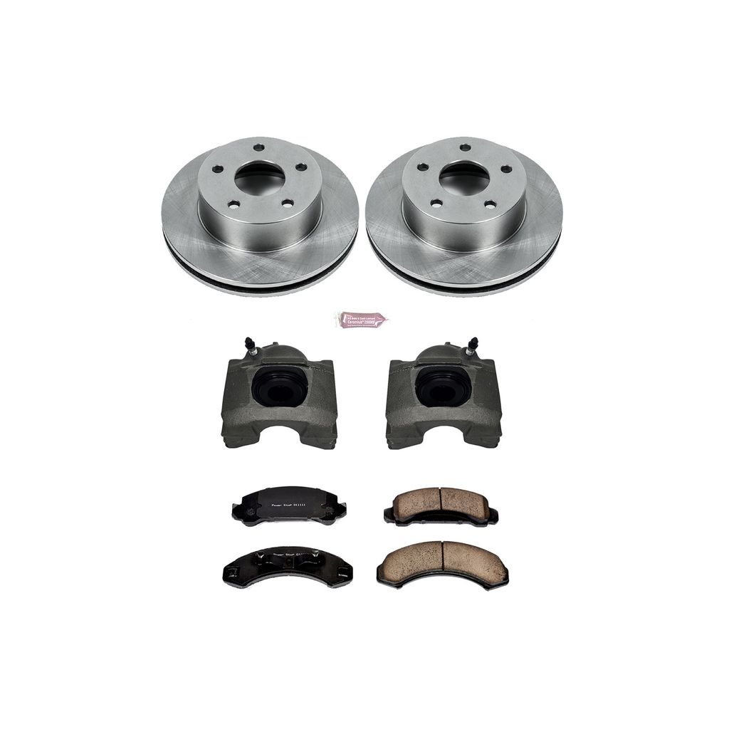 PowerStop KCOE4787 - OE Stock Replacement Brake Pad, Rotor and Caliper Kit