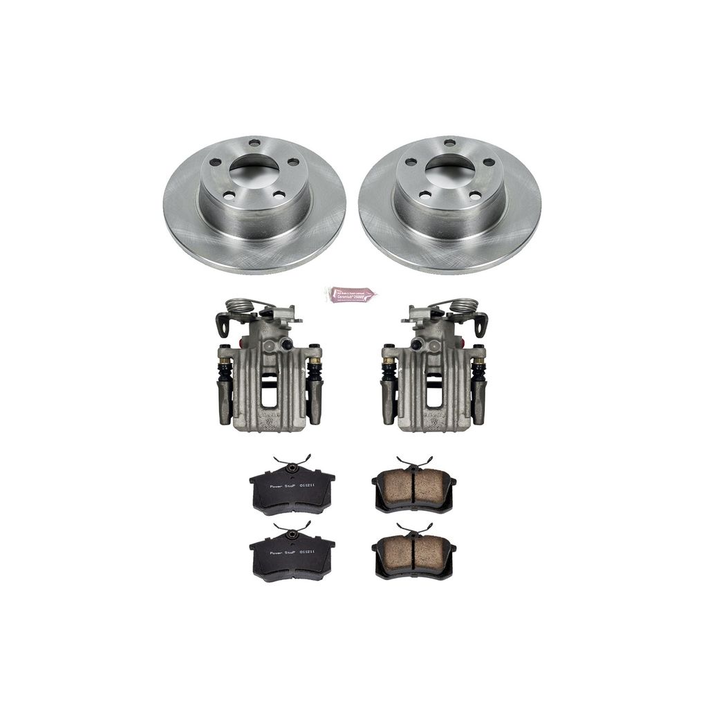 PowerStop KCOE4845 - OE Stock Replacement Brake Pad, Rotor and Caliper Kit