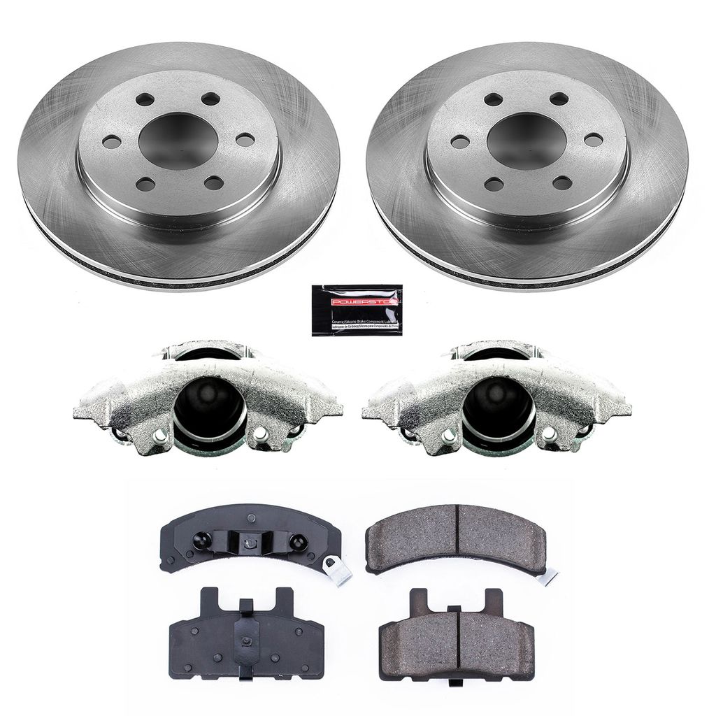 PowerStop KCOE4870 - OE Stock Replacement Brake Pad, Rotor and Caliper Kit