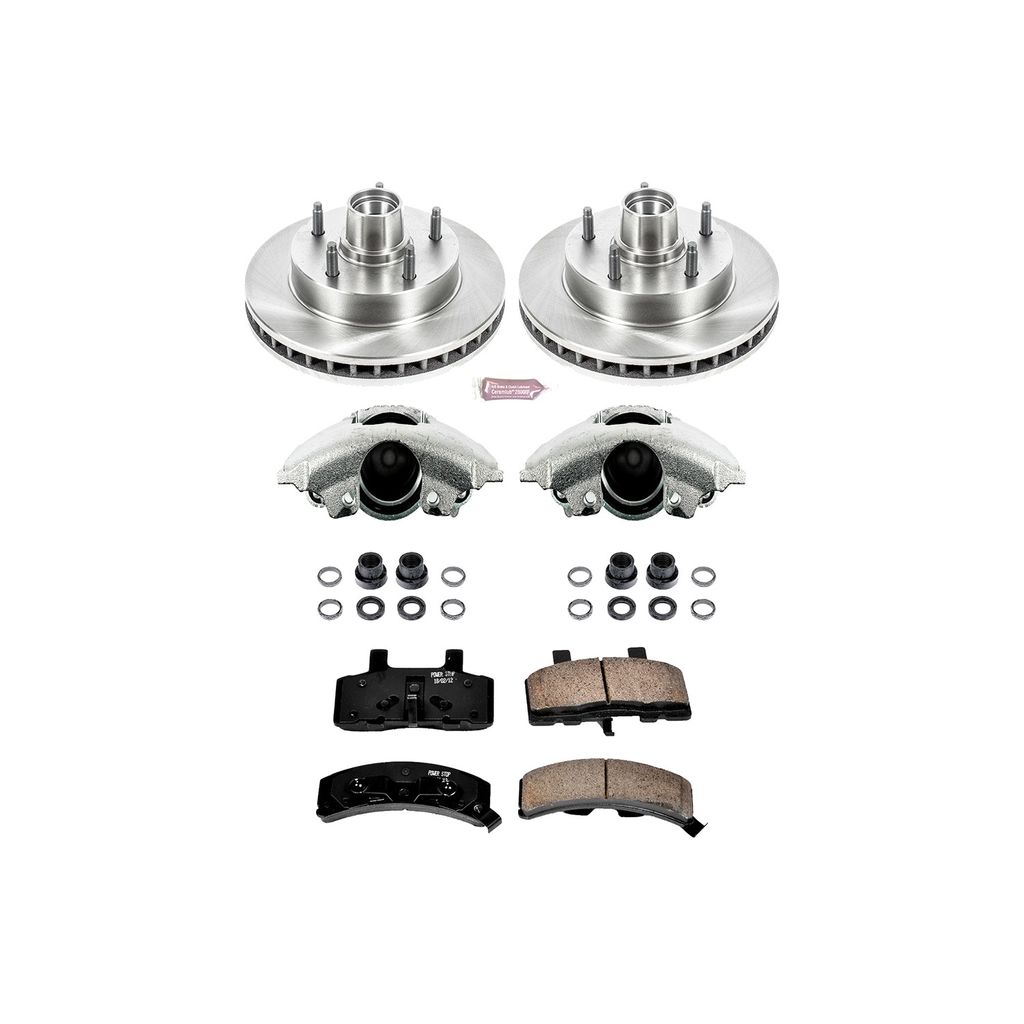 PowerStop KCOE4875 - OE Stock Replacement Brake Pad, Rotor and Caliper Kit