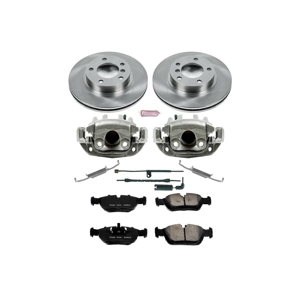 PowerStop KCOE497 - OE Stock Replacement Brake Pad, Rotor and Caliper Kit