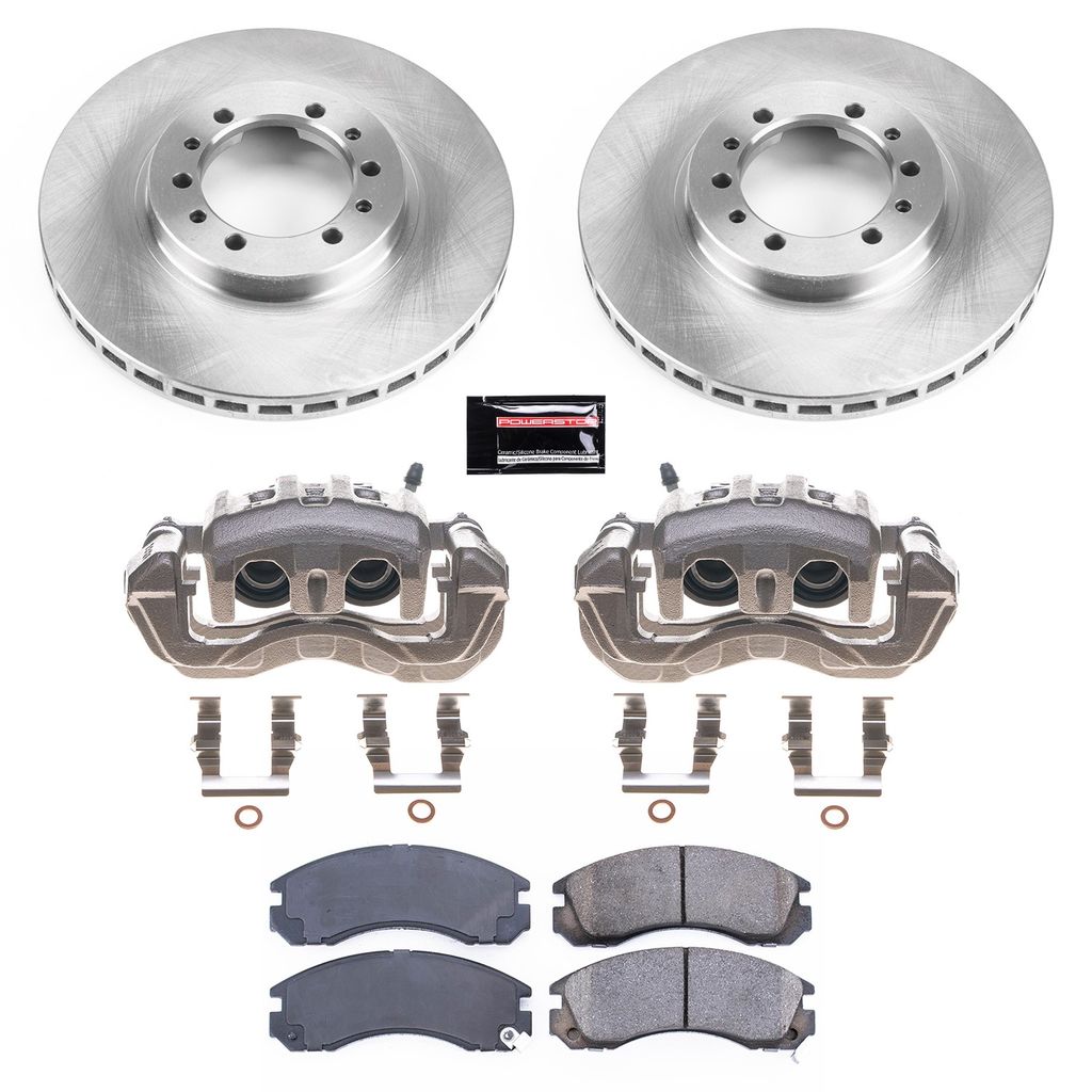 PowerStop KCOE4981 - OE Stock Replacement Brake Pad, Rotor and Caliper Kit