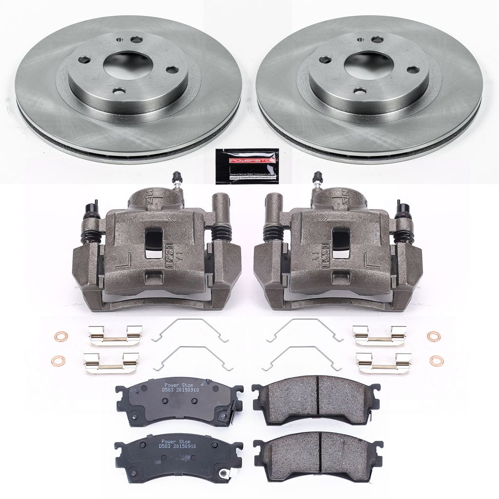 PowerStop KCOE5031 - OE Stock Replacement Brake Pad, Rotor and Caliper Kit