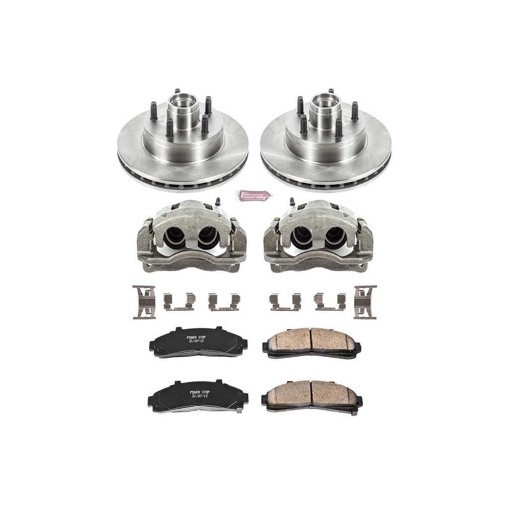 PowerStop KCOE5079 - OE Stock Replacement Brake Pad, Rotor and Caliper Kit