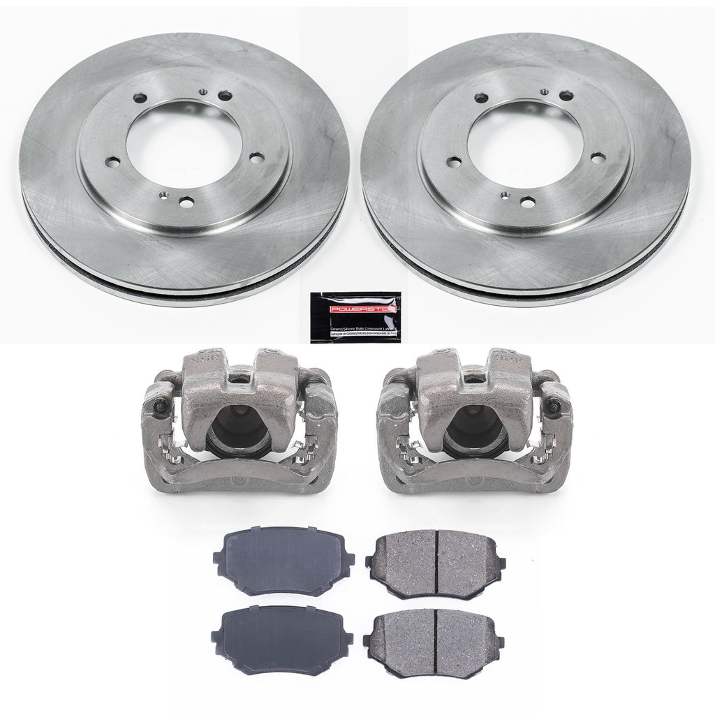 PowerStop KCOE5109 - OE Stock Replacement Brake Pad, Rotor and Caliper Kit