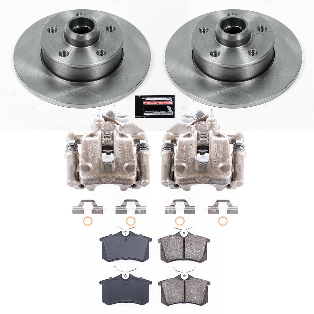 PowerStop KCOE512 - OE Stock Replacement Brake Pad, Rotor and Caliper Kit