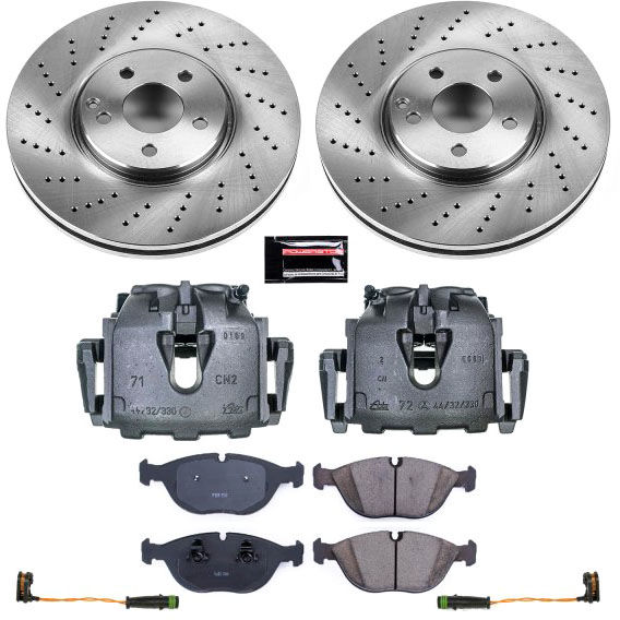 PowerStop KCOE5120 - OE Stock Replacement Brake Pad, Rotor and Caliper Kit