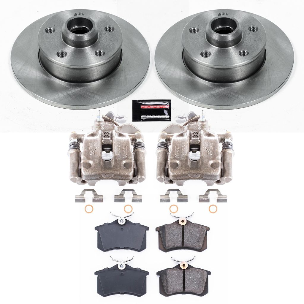 PowerStop KCOE513 - OE Stock Replacement Brake Pad, Rotor and Caliper Kit