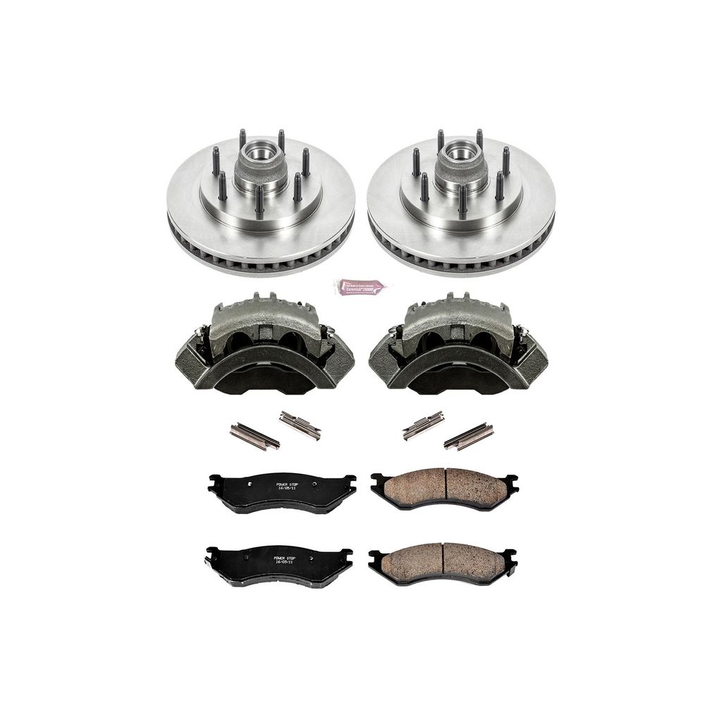 PowerStop KCOE5138 - OE Stock Replacement Brake Pad, Rotor and Caliper Kit